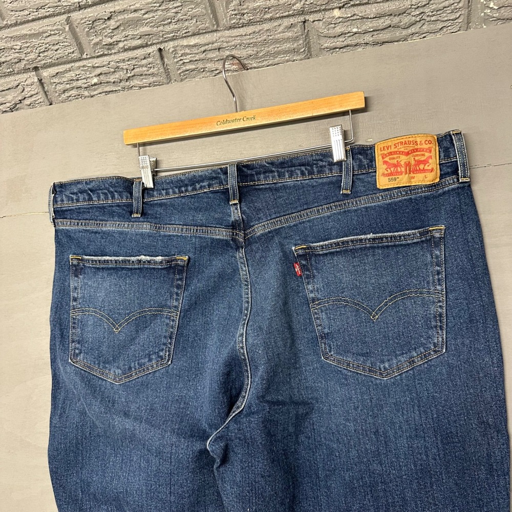 Levis 559 Relaxed Straight Mens Jeans 46x29 Blue Medium Wash Denim 01559-0068‎